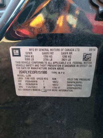 2015 GMC Terrain Slt VIN: 2GKFLYE33F6151986 Lot: 52281734