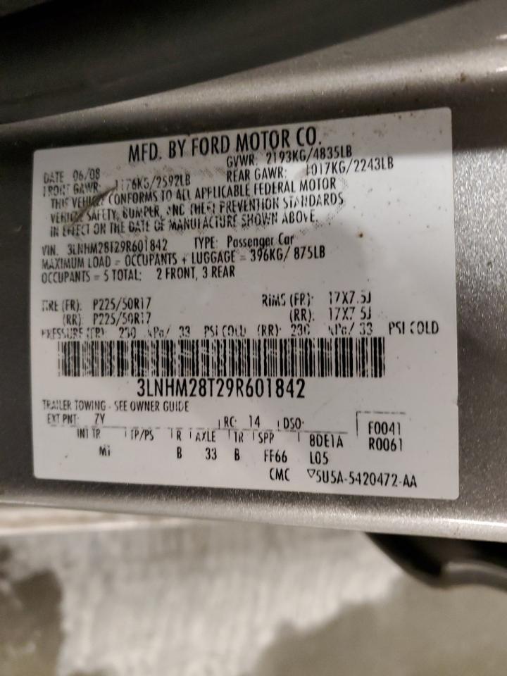 3LNHM28T29R601842 2009 Lincoln Mkz