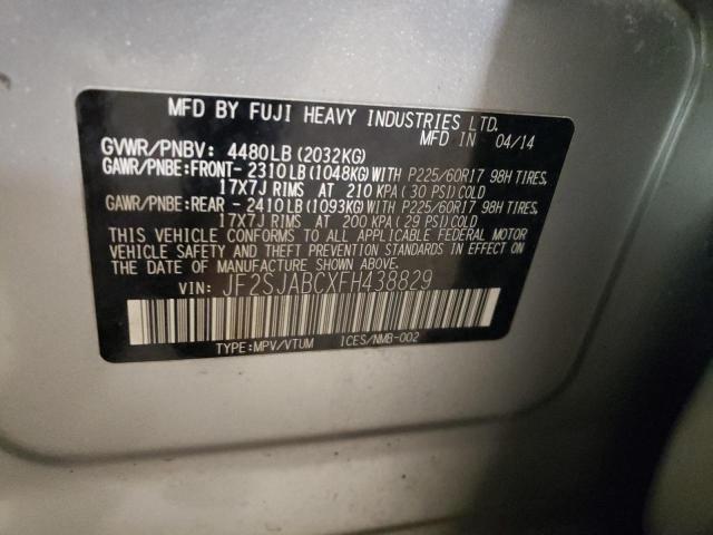 JF2SJABCXFH438829 | 2015 SUBARU FORESTER 2