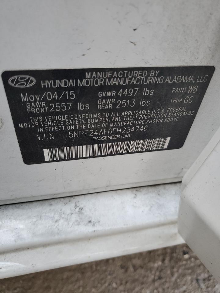 5NPE24AF6FH234746 2015 Hyundai Sonata Se