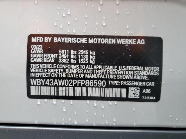 2023 BMW I4 EDRIVE3 WBY43AW02PFP86590