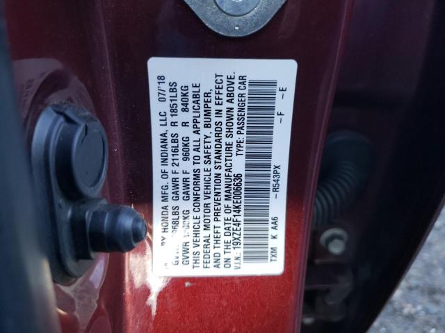 2019 HONDA INSIGHT LX 19XZE4F14KE006636