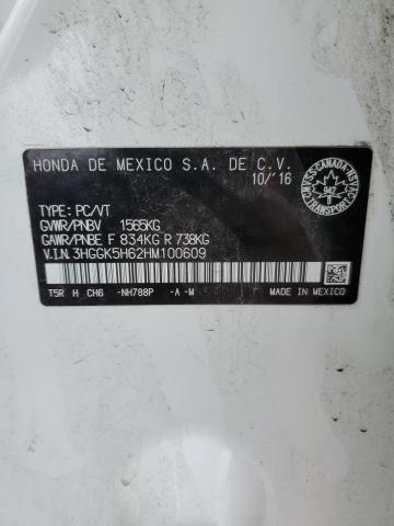 2017 HONDA FIT SE - 3HGGK5H62HM100609