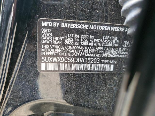 VIN 5UXWX9C59D0A15203 2013 BMW X3, Xdrive28I no.13