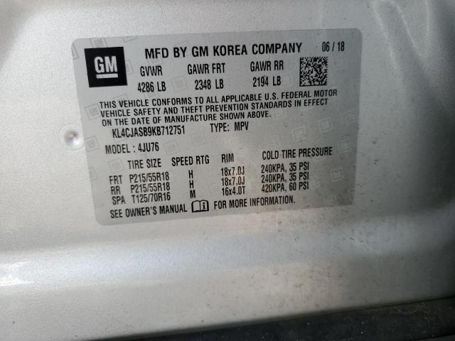 KL4CJASB9KB712751 2019 BUICK ENCORE, photo no. 13