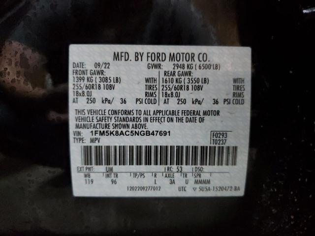 1FM5K8AC5NGB47691 | 2022 FORD EXPLORER P