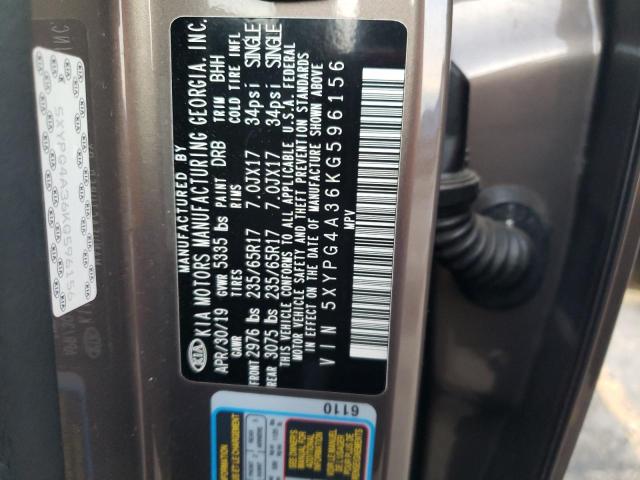 2019 KIA SORENTO L - 5XYPG4A36KG596156