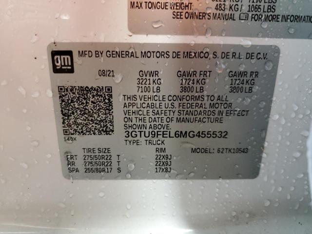 3GTU9FEL6MG455532 | 2021 GMC SIERRA K15