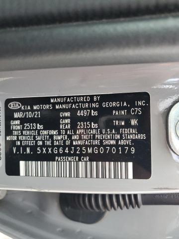 5XXG64J25MG070179 | 2021 KIA K5 GT LINE