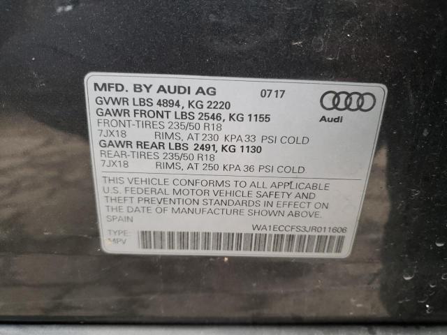 WA1ECCFS3JR011606 | 2018 AUDI Q3 PREMIUM