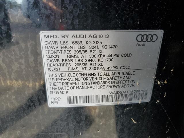 WA1DGAFE2ED007824 | 2014 AUDI Q7 PRESTIG