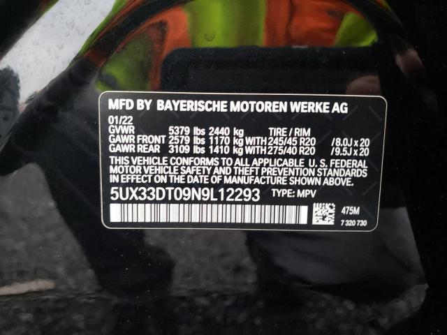 5UX33DT09N9L12293 | 2022 BMW X4 XDRIVE3