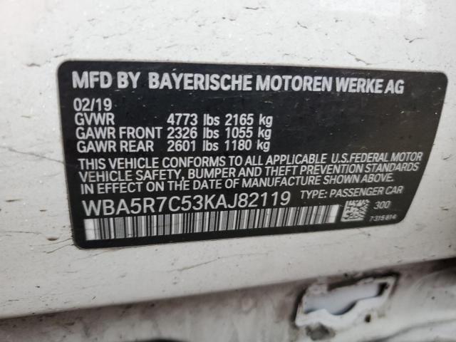 WBA5R7C53KAJ82119 | 2019 BMW 330XI