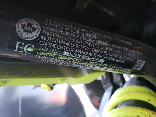 2019 CAN-AM RYKER RALL 3JB2GEG23KJ000894