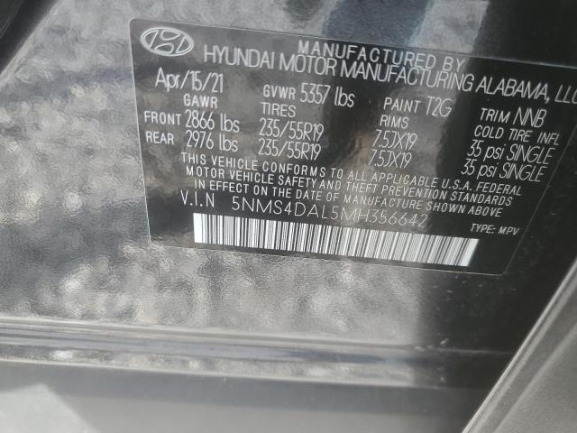 5NMS4DAL5MH356642 | 2021 HYUNDAI SANTA FE L