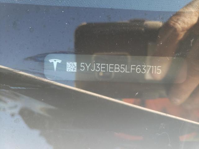 5YJ3E1EB5LF637115 | 2020 TESLA MODEL 3