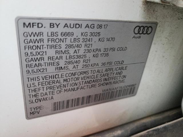 Lot #2244239187 2018 AUDI Q7 PRESTIG salvage car
