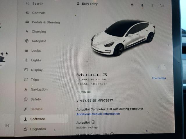 5YJ3E1EB1MF979937 | 2021 TESLA MODEL 3