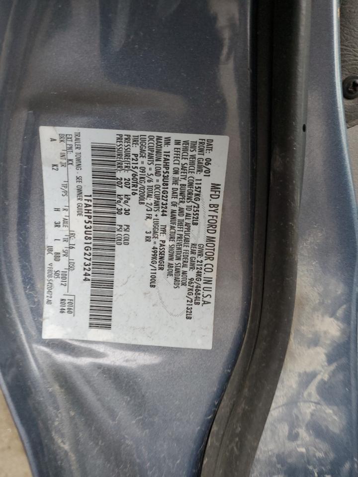 1FAHP53U81G273244 2001 Ford Taurus Se