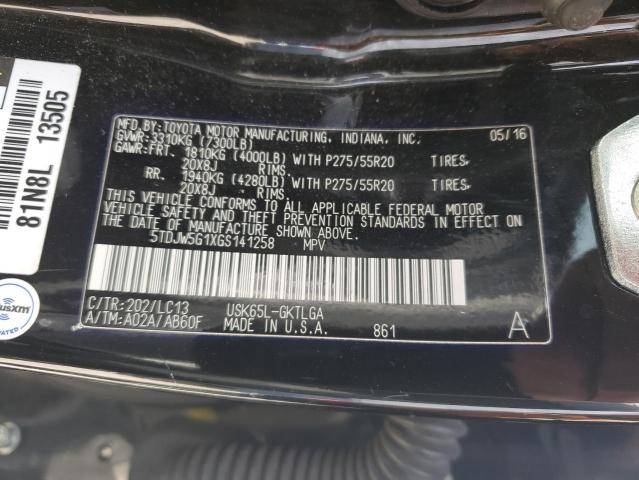 2016 TOYOTA SEQUOIA LI - 5TDJW5G1XGS141258