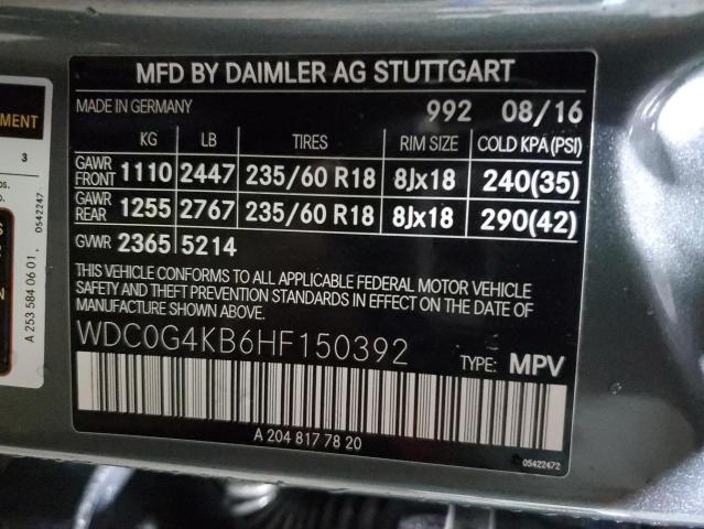 WDC0G4KB6HF150392 | 2017 MERCEDES-BENZ GLC 300 4M