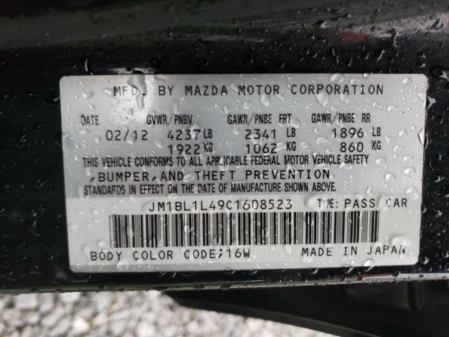 2012 Mazda Speed 3 VIN: JM1BL1L49C1608523 Lot: 57919454