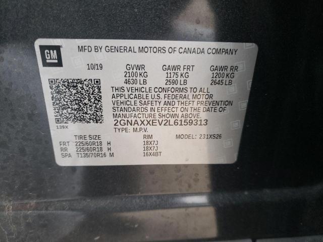 2GNAXXEV2L6159313 | 2020 CHEVROLET EQUINOX