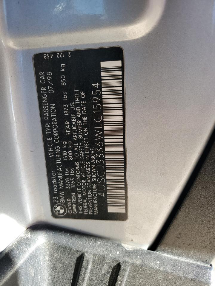 4USCJ3336WLC15954 1998 BMW Z3 2.8