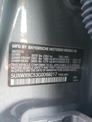 5UXWX9C53G0D68217 | 2016 BMW X3 XDRIVE2