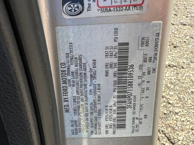 3FAHP07158R109536 | 2008 Ford fusion se