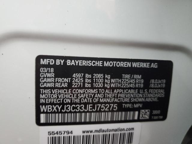 WBXYJ3C33JEJ75275 2018 BMW X2 Sdrive28I