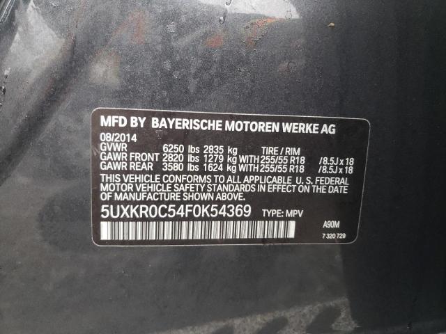 VIN 5UXKR0C54F0K54369 2015 BMW X5, Xdrive35I no.12