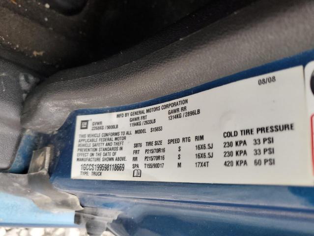 2009 Chevrolet Colorado VIN: 1GCCS199598118669 Lot: 79675703