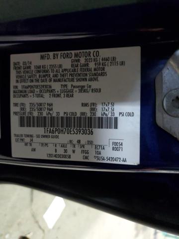 1FA6P0H70E5393036 | 2014 FORD FUSION SE
