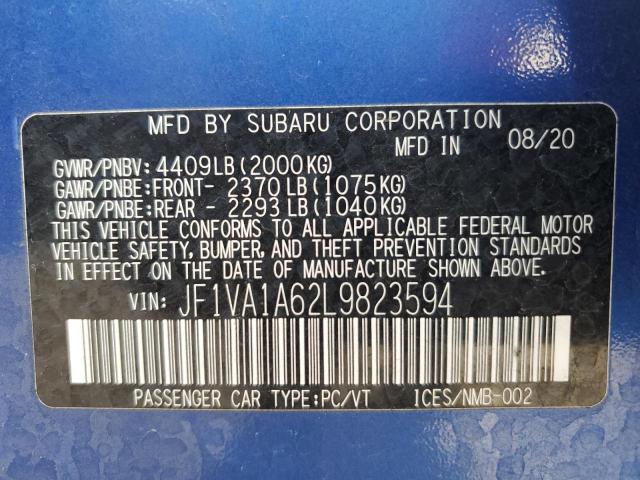 JF1VA1A62L9823594 | 2020 Subaru wrx