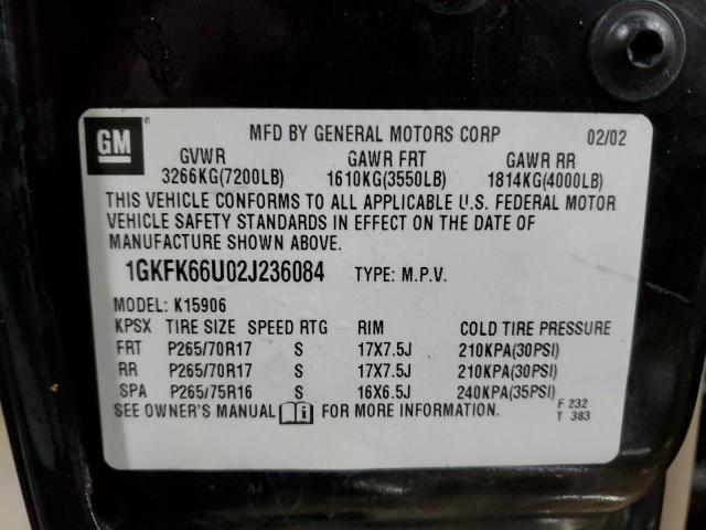 1GKFK66U02J236084 | 2002 GM c denali xl k1500