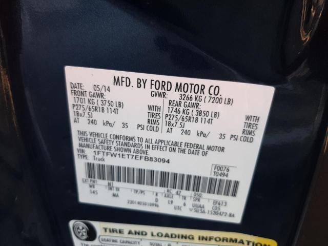 1FTFW1ET7EFB83094 | 2014 FORD F150 SUPER