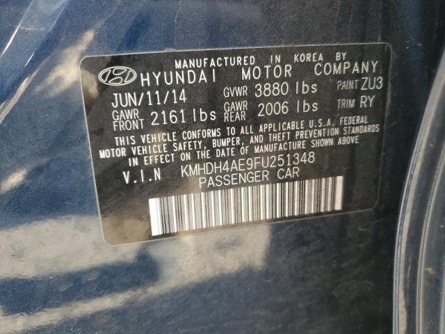 KMHDH4AE9FU251348 | 2015 HYUNDAI ELANTRA SE