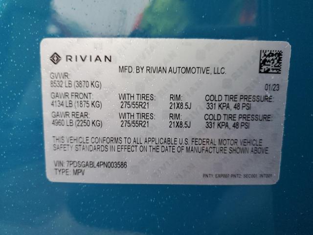 7PDSGABL4PN003586 | 2023 Rivian r1s launch edition