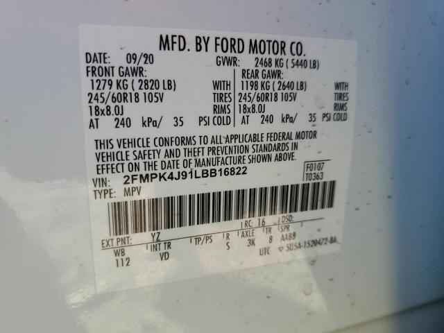 2FMPK4J91LBB16822 2020 FORD EDGE, photo no. 13