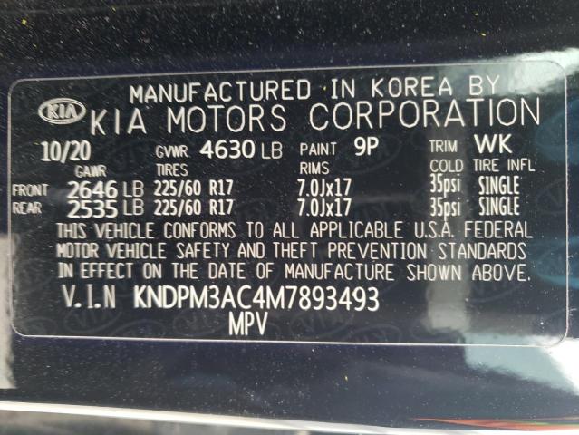 KNDPM3AC4M7893493 | 2021 KIA SPORTAGE L