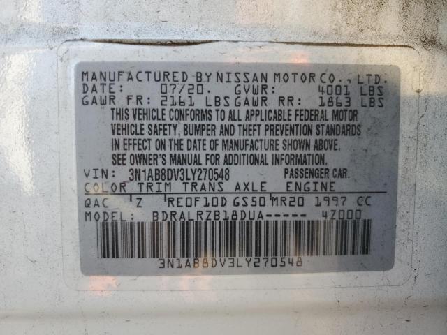 3N1AB8DV3LY270548 | 2020 NISSAN SENTRA SR