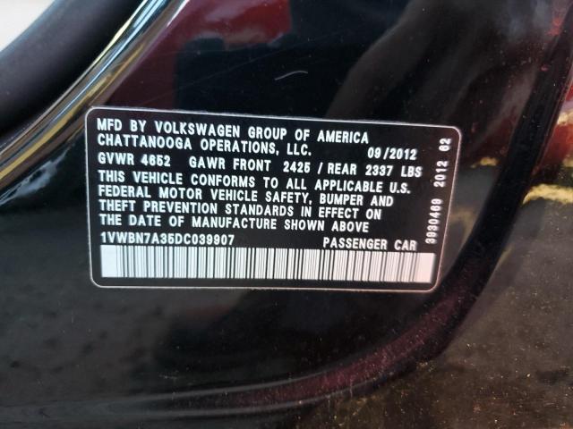 2013 Volkswagen Passat Se VIN: 1VWBN7A35DC039907 Lot: 79521953