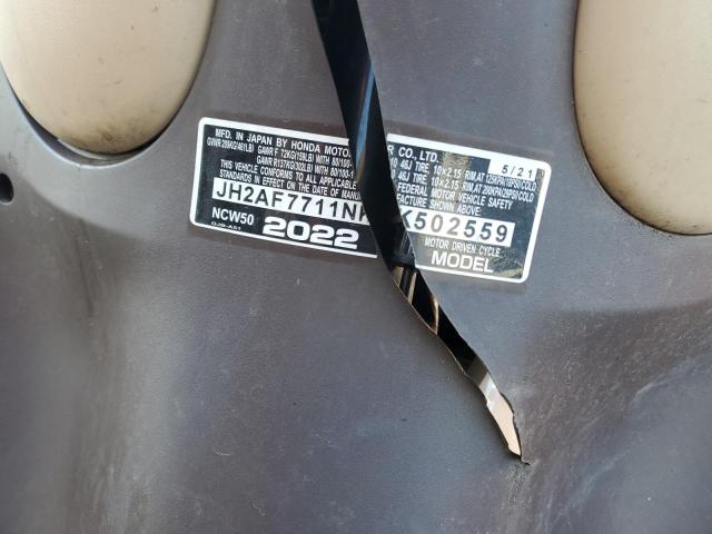 2022 HONDA NCW50 JH2AF7711NK502559