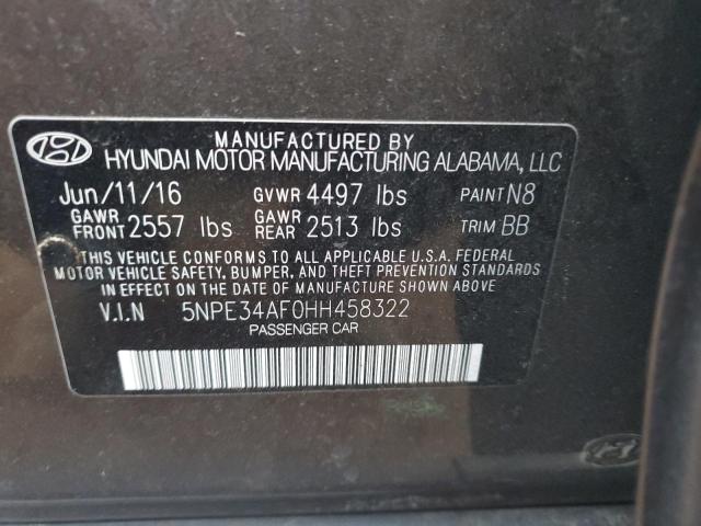 5NPE34AF0HH458322 | 2017 HYUNDAI SONATA SPO