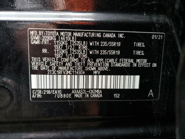 2021 Toyota Rav4 Xle Premium VIN: 2T3C1RFV3MC114904 Lot: 76187243