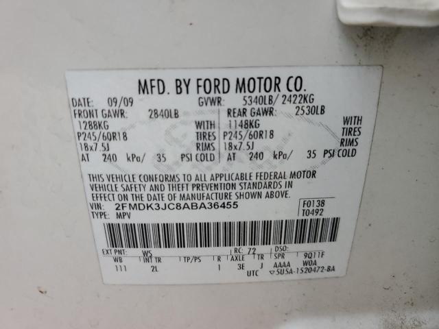 2FMDK3JC8ABA36455 2010 Ford Edge Sel