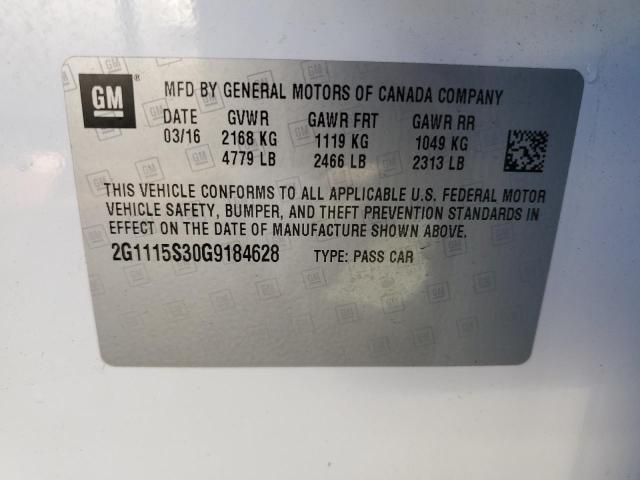 2G1115S30G9184628 | 2016 CHEVROLET IMPALA LT