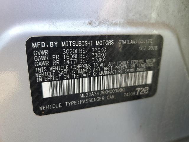 ML32A3HJ9KH003880 | 2019 MITSUBISHI MIRAGE ES