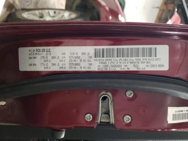 2017 RAM 1500 LARAM - 1C6RR7JT8HS634243
